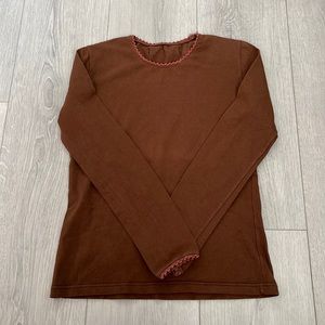 Brown long sleeve tee